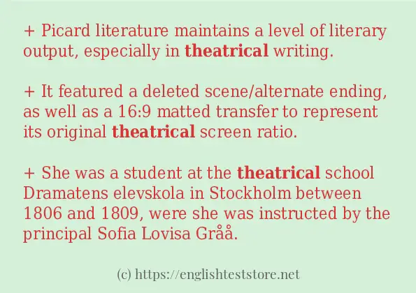 theatrical how to use in sentences