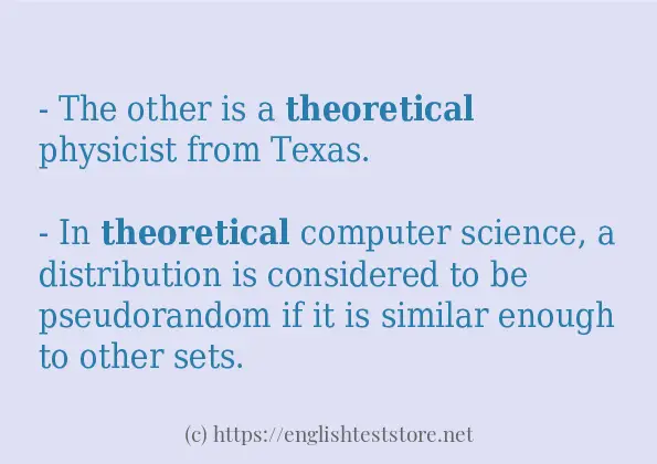 theoretical use in-sentences