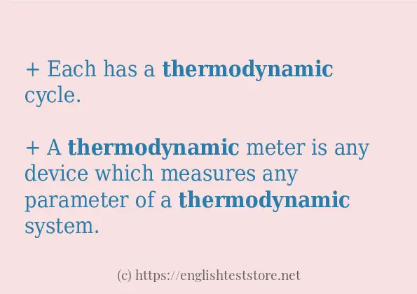 thermodynamic how to use in sentences