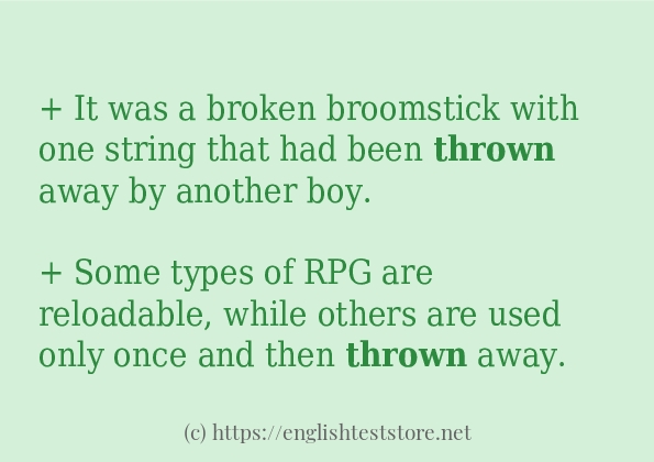 thrown - example sentences