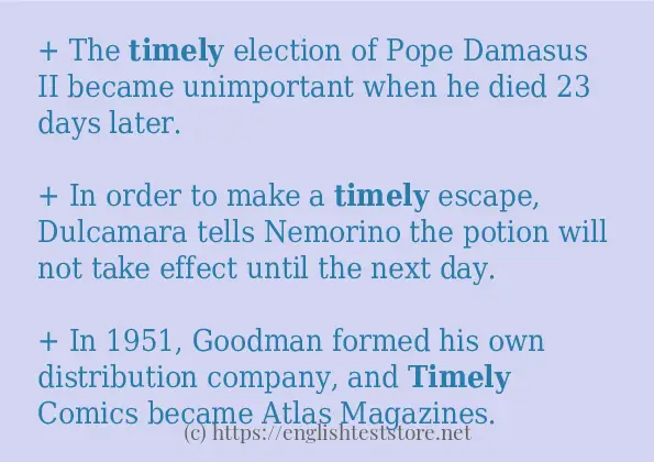 timely some ways to use