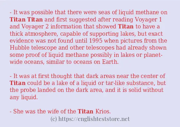 titan some ways to use