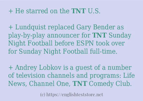tnt in sentences?