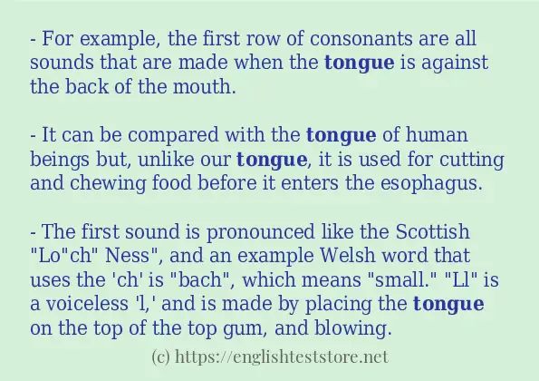 tongue example in sentences