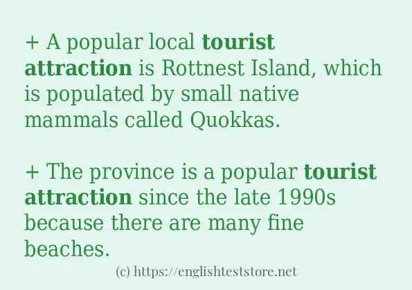 tourist attraction - sentence examples