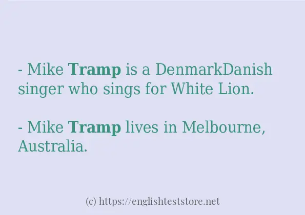 tramp some example sentences