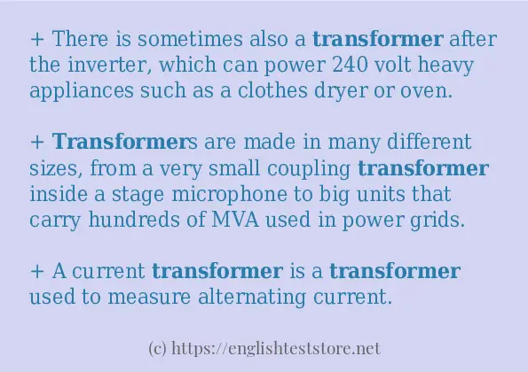 transformer some ways to use
