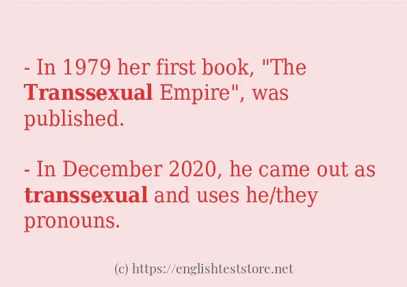 transsexual - example sentences