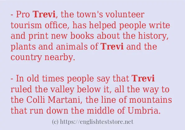 trevi how to use in sentences