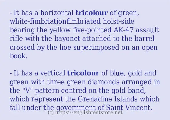 tricolour use in sentences