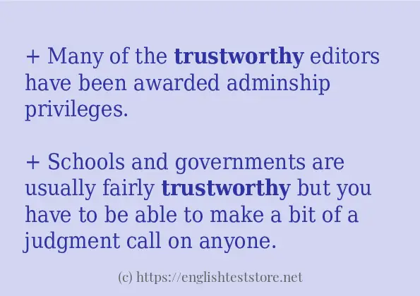 trustworthy - example sentences