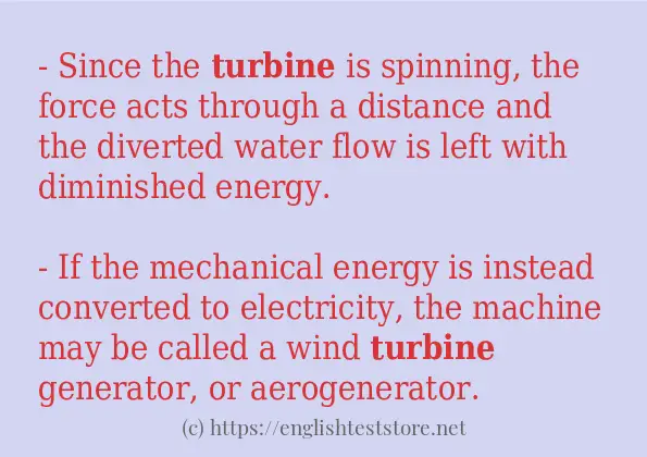 turbine how to use in sentences