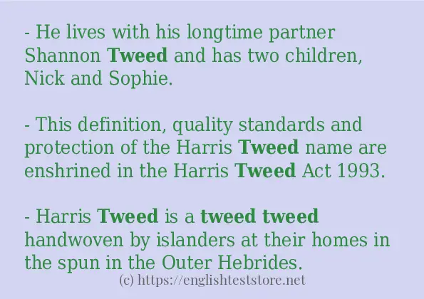 tweed - sentence examples