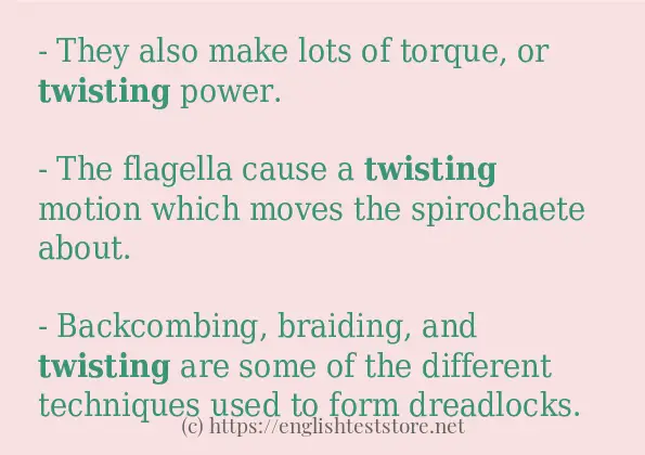 twisting - example sentences