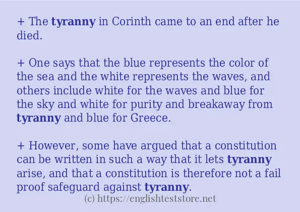 tyranny - some sentence examples