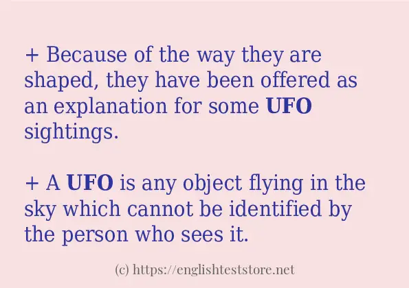 ufo how to use in sentences