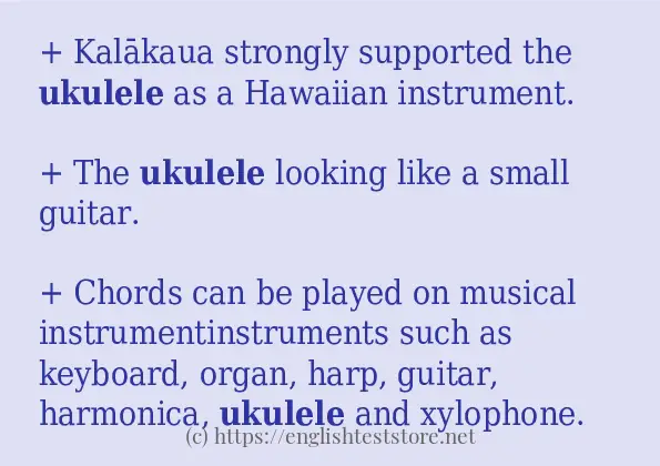 ukulele in sentences?