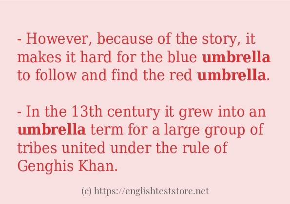 umbrella use in sentences