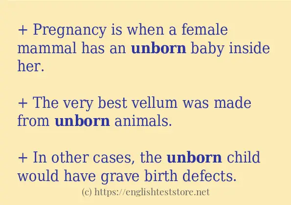 unborn in sentences?