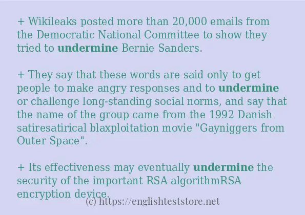 undermine use in-sentences