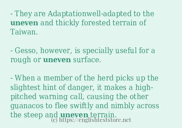 uneven how to use in sentences