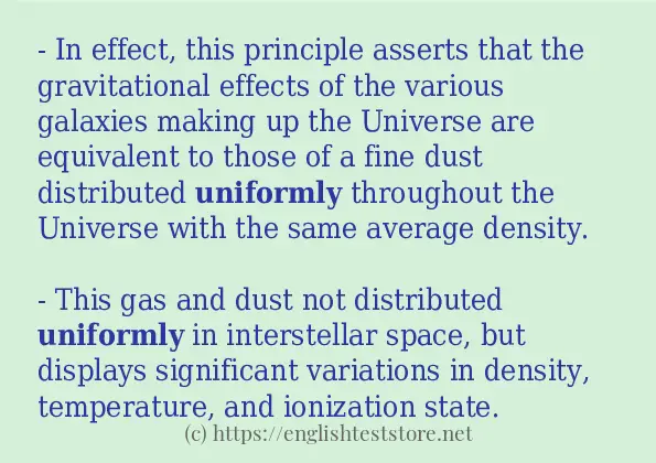 uniformly use in sentences
