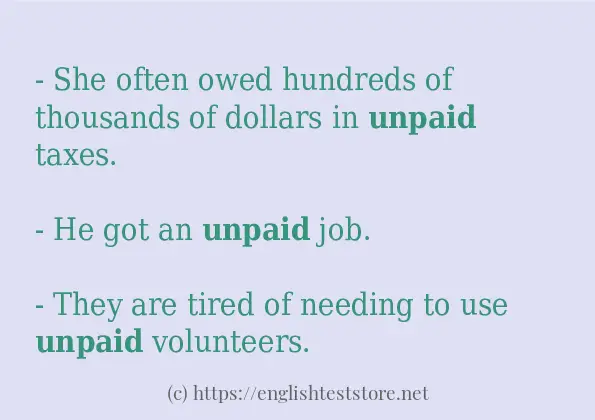 unpaid some ways to use