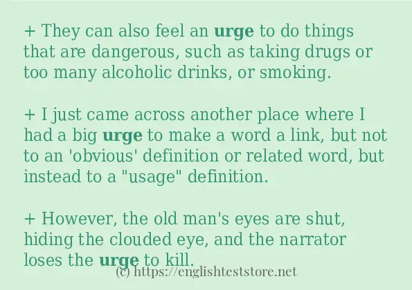 urge - some sentence examples