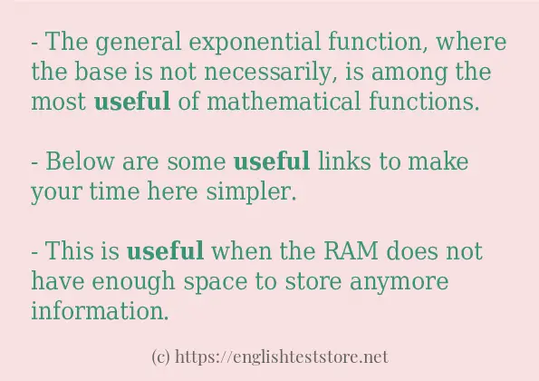 useful use in sentences