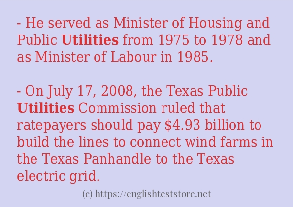utilities some ways to use