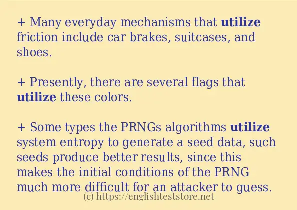 utilize - some sentence examples