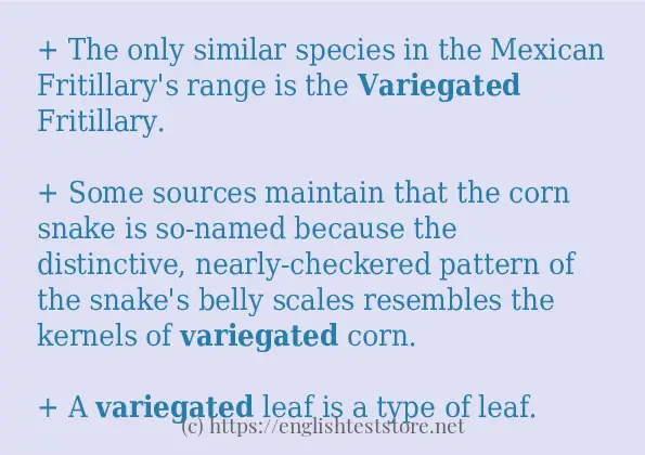 variegated use in sentences