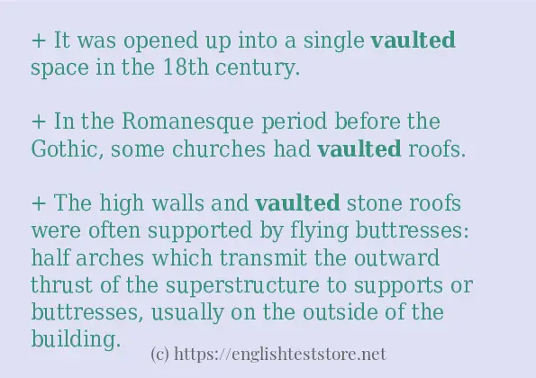 vaulted - example sentences