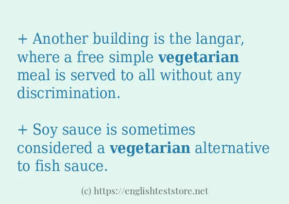 vegetarian - example sentences