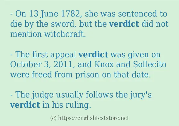 verdict use in sentences