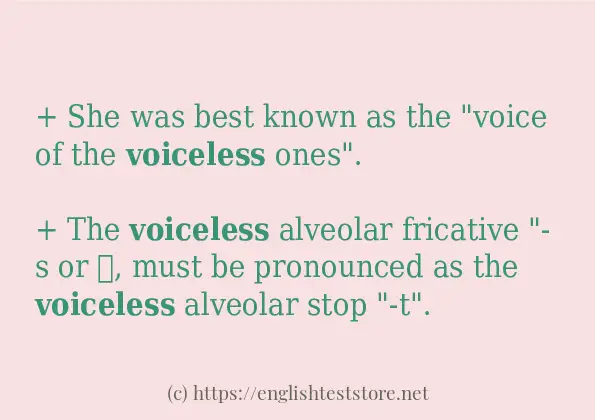 voiceless in sentences?