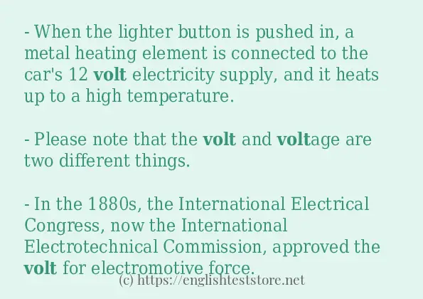 volt in-sentences