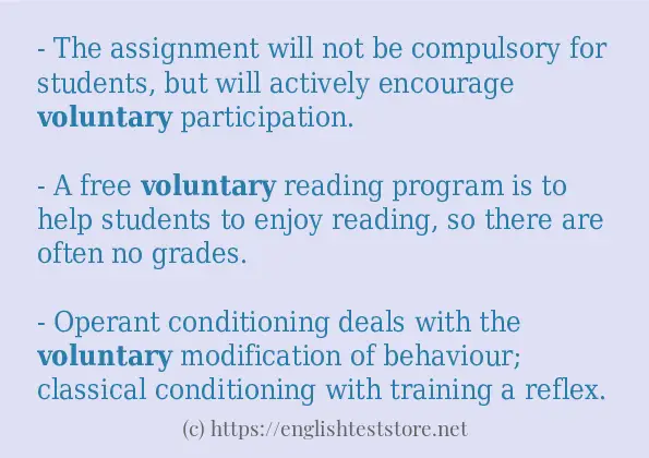 voluntary - example sentences