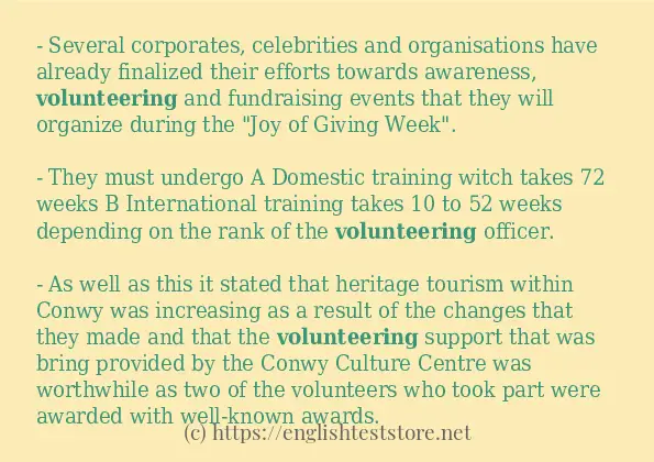 volunteering some ways to use