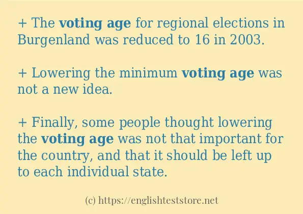 voting age how to use?