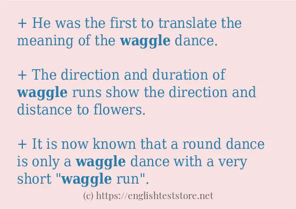 waggle - example sentences