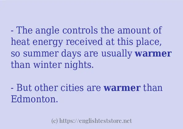 warmer in-sentences