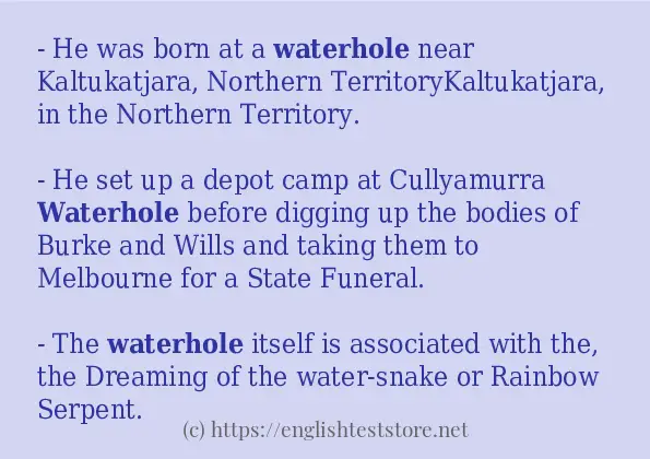 waterhole use in sentences waterhole use in sentences