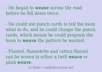 weave use in-sentences - EnglishTestStore Blog