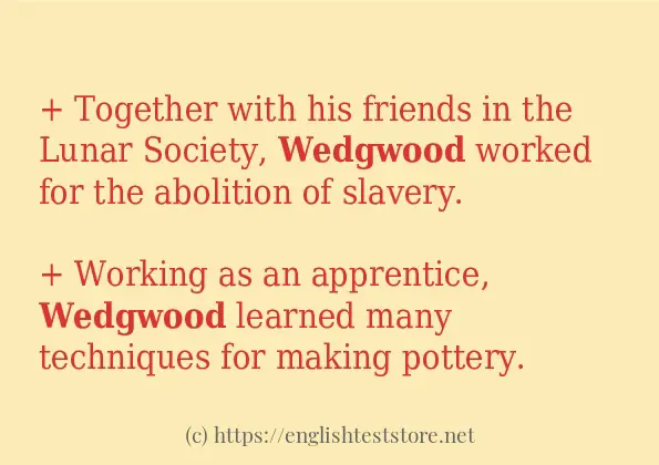 wedgwood - sentence examples