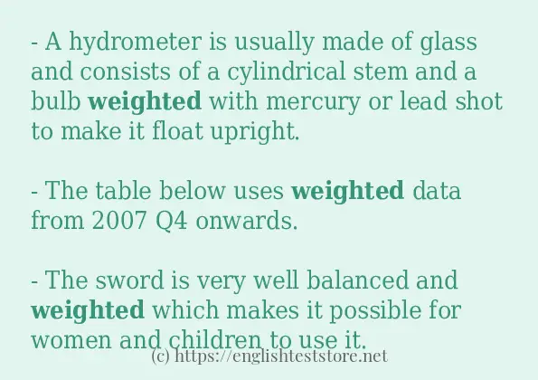 weighted how to use?