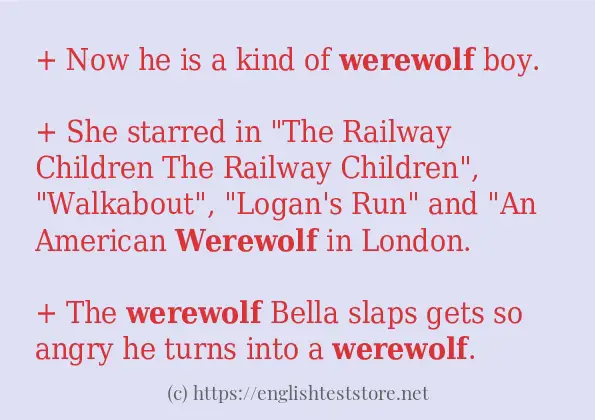 werewolf - example sentences