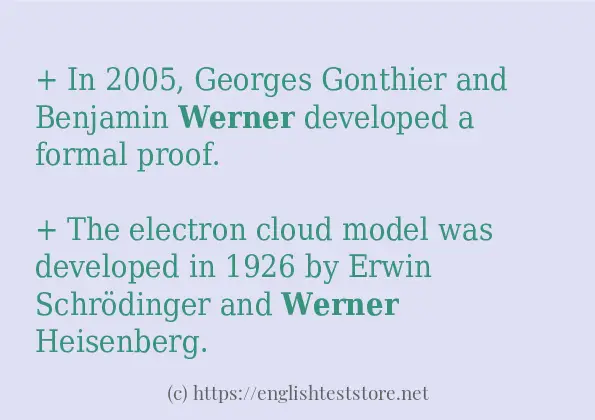 werner - some sentence examples