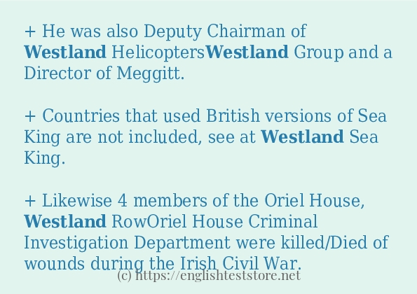 westland use in-sentences