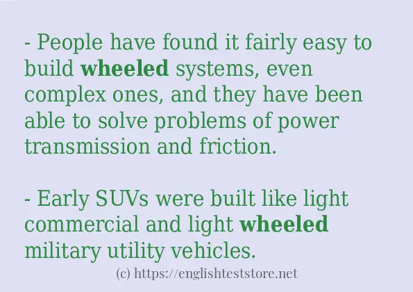 wheeled use in-sentences